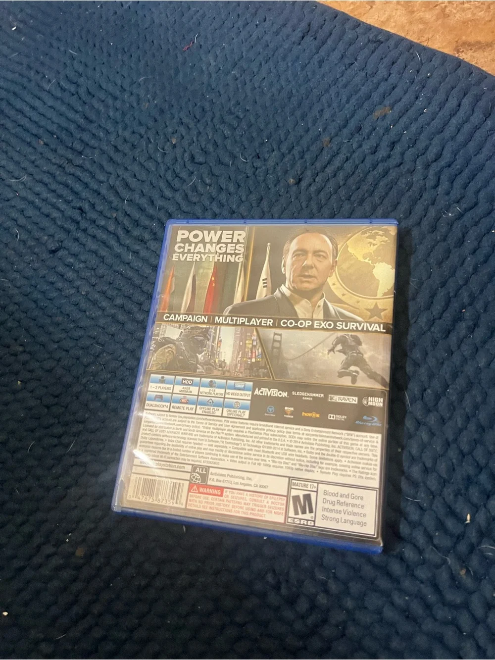 Call of Duty: Advanced Warfare PS4 Game - Activision - Blue Case